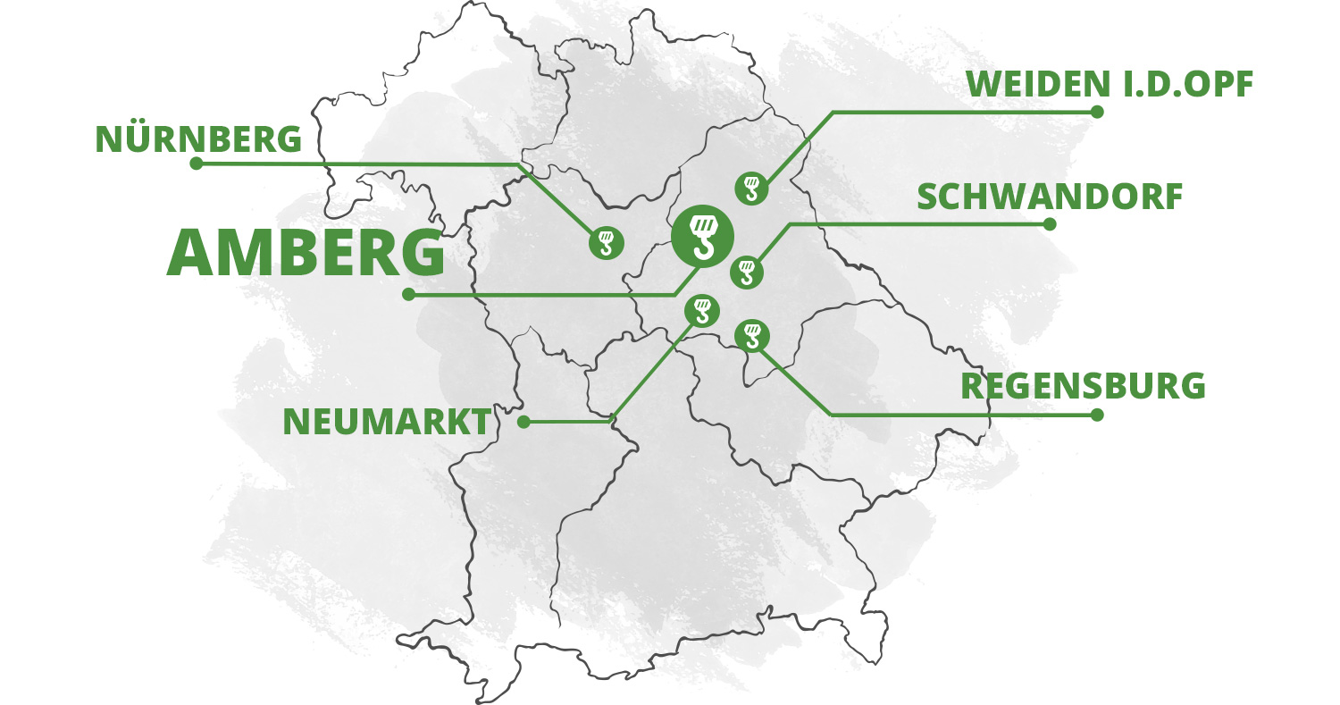 Region Nürnberg, Amberg, Weiden, Schwandorf, Regensburg Kranverleih